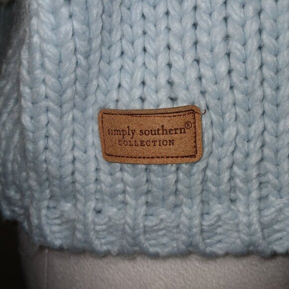 SIMPLY SOUTHERN CROPPED COASTAL COLOR STRIPED SWEATER WOMENS LARGE - Picture 3 of 5